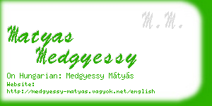matyas medgyessy business card